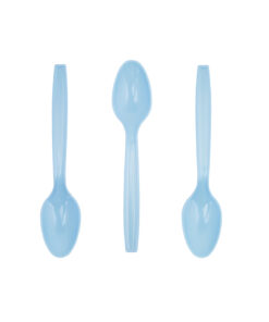 Light Blue PP Reusable Spoons 50pc