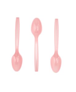 Light Pink PP Reusable Spoons 50pc