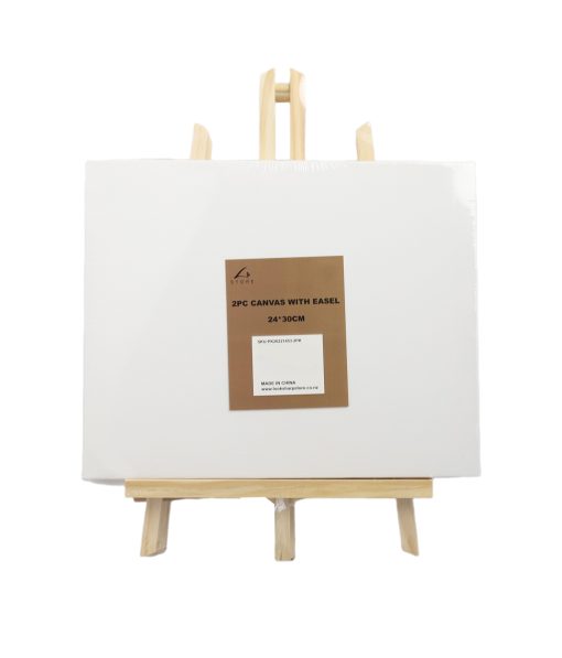 Artist Canvas With Easel 2pc 24x30cm