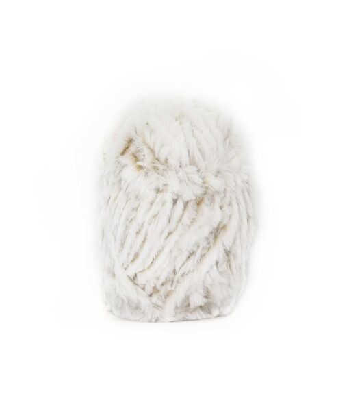 Beige Faux Fur Polyester Knitting Yarn