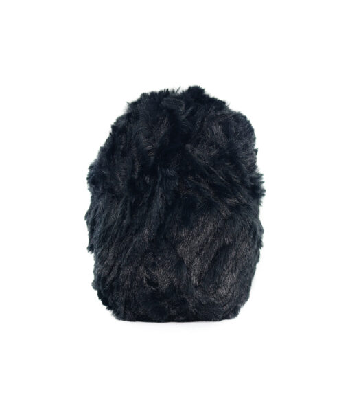 Black Faux Fur Polyester Knitting Yarn