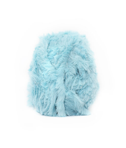 Blue Faux Fur Polyester Knitting Yarn