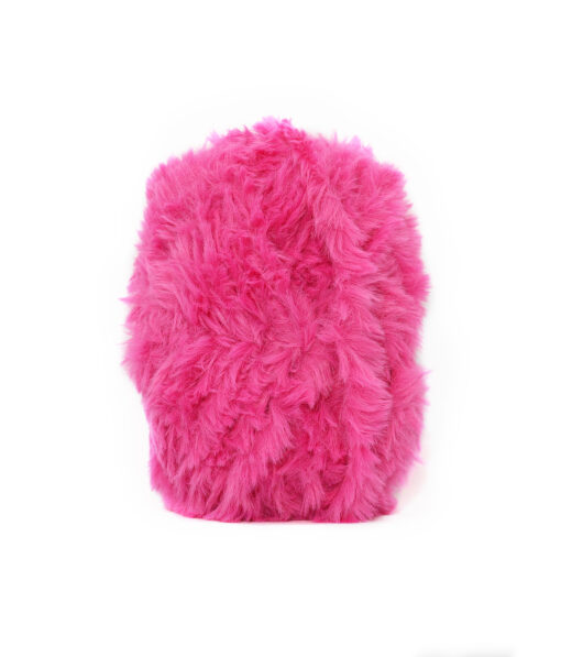 Hot Pink Faux Fur Polyester Knitting Yarn