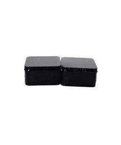 Black Square Craft Tin Box 2pc 6cm