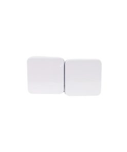 White Square Craft Tin Box 2pc 6cm