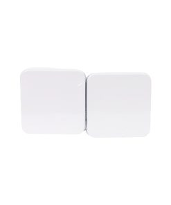 White Square Craft Tin Box 2pc 8cm