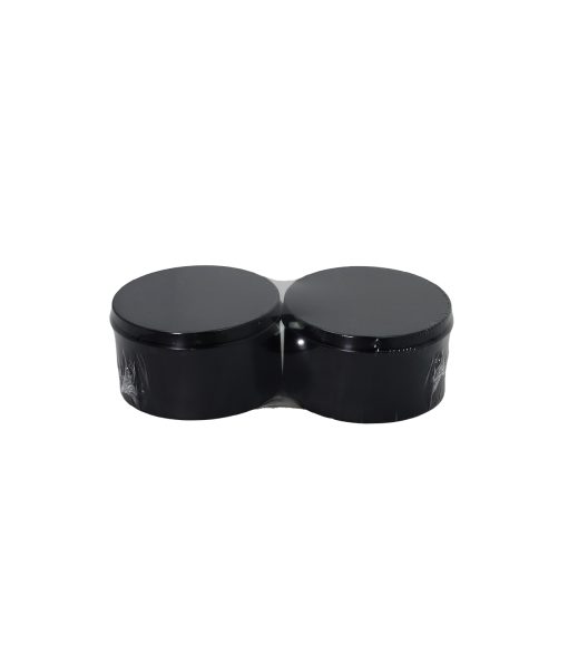 Black Round Craft Tin Box 2pc 7.5cm