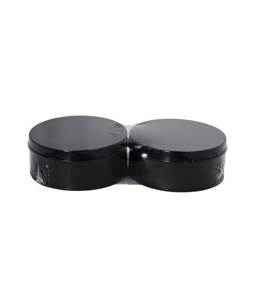 Black Round Craft Tin Box 2pc 10cm