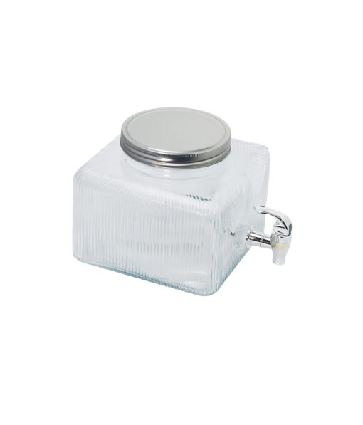 1 Tap Ribbed Dispenser With Lid 3700ml