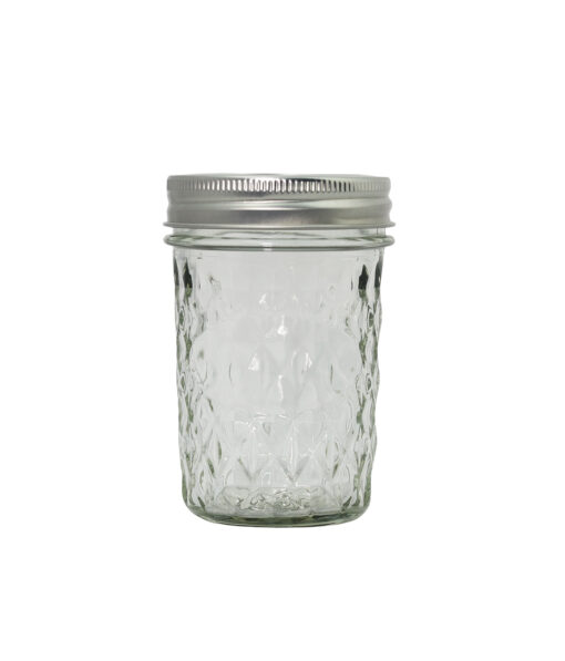 Glass Mason Jar With Metal Split Lid + Chalkboard 8oz