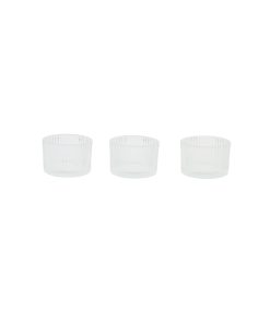 Clear Mini Glass Candle Cup 5.5 x 3.5cm 3pc