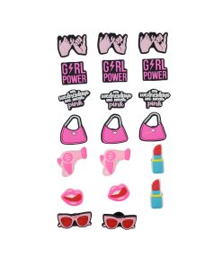 Girl Power Shoe Charms Decoration 20pc