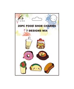Food Shoe Charms Decoration 20pc