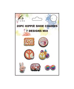 Hippie Shoe Charms Decoration 20pc