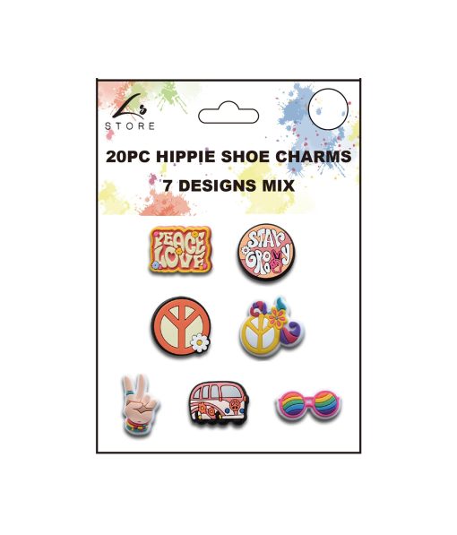Hippie Shoe Charms Decoration 20pc