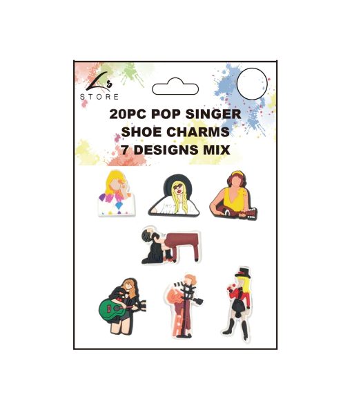 Pop Singer Shoe Charms Decoration 20pc