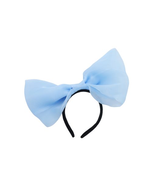 Net Light Blue Bow Headband 30cm