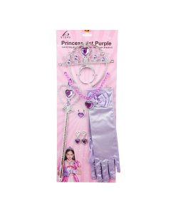 Purple Princess Set Wand, Gloves, Necklace, Crown, Earrings, Ring, and Bracelet