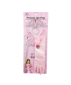 Pink Princess Set Wand, Gloves, Necklace, Crown, Earrings, Ring, and Bracelet