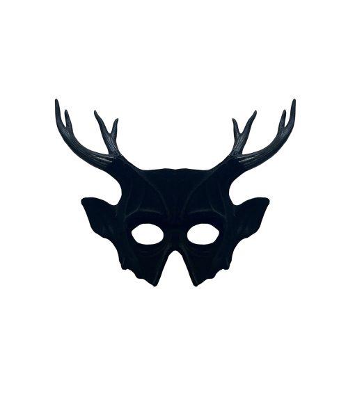 black half mask deer with black horn design