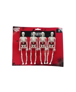 mini skeleton halloween decorations in a pack of 4