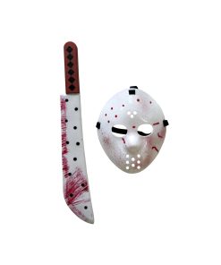 friday the 13th jason hockey mask and manchette set