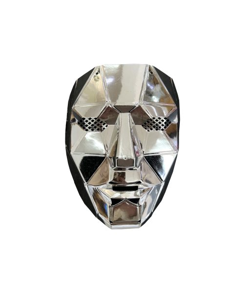 silver chrome polygon full mask