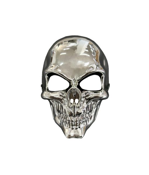 silver chrome skull full mask