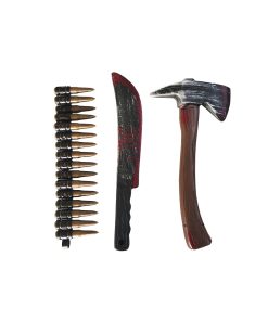 zombie weapon accessory kit axe knife bullet belt