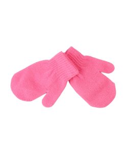 Light Pink Winter Knitted Gloves Kids 12.5x10cm