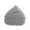 Grey Winter Beanie Hat Adults 18x21cm