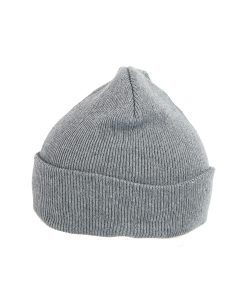 Grey Winter Beanie Hat Adults 18x21cm