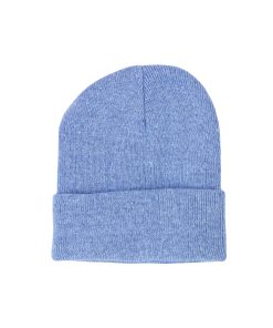 Light Blue Winter Beanie Hat Adults 18x21cm