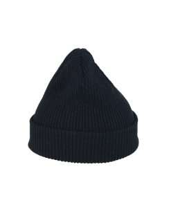 Black Winter Knitted Double Beanie Hat Adults