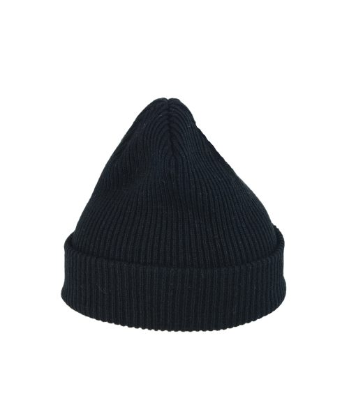 Black Winter Knitted Double Beanie Hat Adults