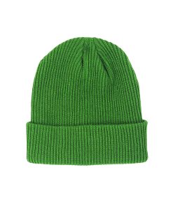 Green Winter Knitted Double Beanie Hat Adults