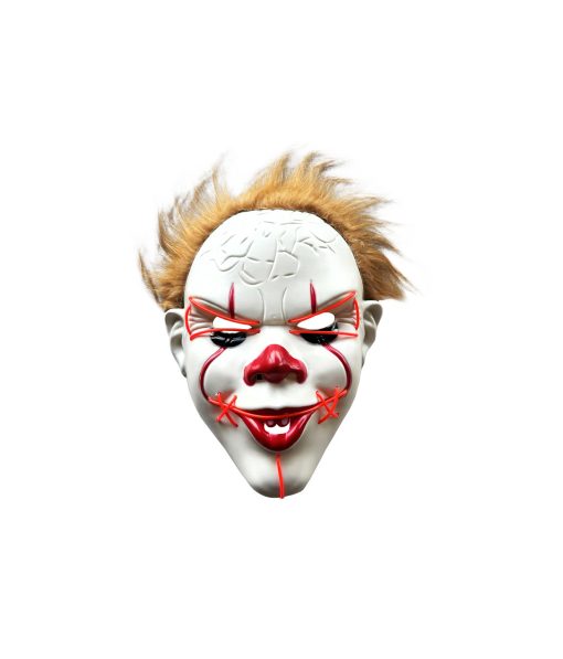 pennywise it clown mask with led light up