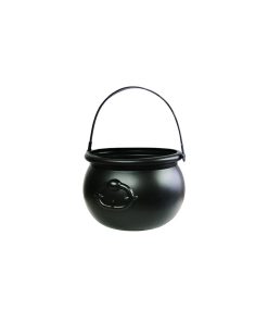 black cauldron bucket with handle