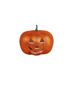 orange glitter halloween pumpkin decor