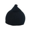 Black Winter Beanie Hat Without Brim Adults