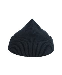 Black Winter Knitted Brimless Flanging Hat Adults