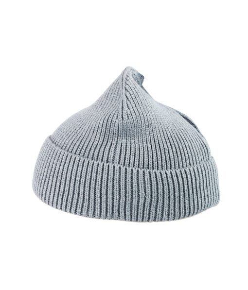 Grey Winter Knitted Brimless Flanging Hat Adults