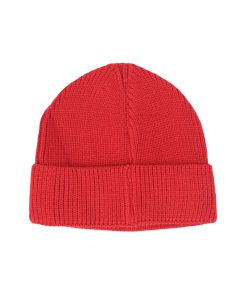 Red Winter Knitted Brimless Flanging Hat Adults