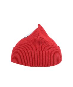 Red Winter Knitted Brimless Flanging Hat Adults