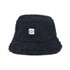Black Winter Fluffy Bucket Hat Adults 28x16cm