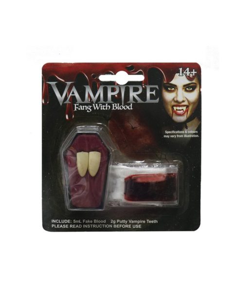 vampire fang with blood kit