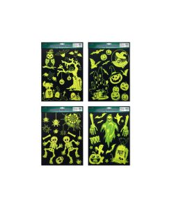 Glow In The Dark Window Stickers Assorted 30cm