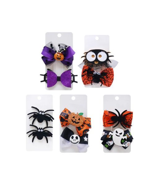 Halloween Hair Clips Assorted 2pk