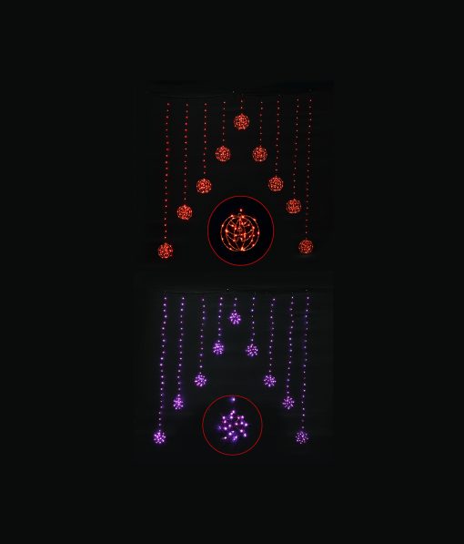 LED Spooky Curtain Lights Assorted 1.2m