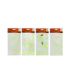 Glow In The Dark Gel Clings Assorted 4pk